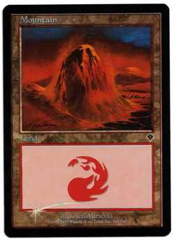 Magic the Gathering MTG Card: Mountain FOIL 344/350 Invasion! NM - Image 1