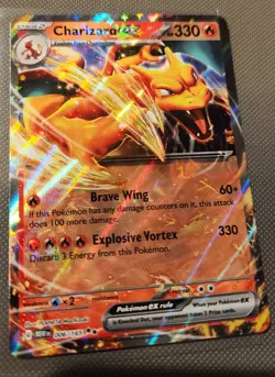 Pokemon TCG Charizard EX Scarlet & Violet Holo Double Rare Card 006/165 - Image 1
