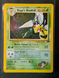 2000 Koga's Beeddill Gym Challenge Holo Rare No. 9/132 Pokemon Card - Image 1