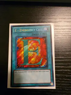 E - Emergency Call RYMP-EN024 Secret Rare 1st Edition Yugioh Card - Image 1