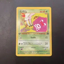 Koffing 1st Edition Pokemon Card Team Rocket 58/82 Near Mint very sharp card - Image 1