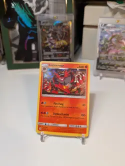 Pokemon Incineroar 26/149 Sun Moon Base Set Cracked Ice Deck Exclusive Card - Image 1