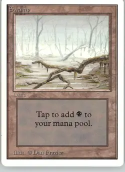 Swamp (A) - Unlimited Edition - LP Magic: The Gathering - Image 1
