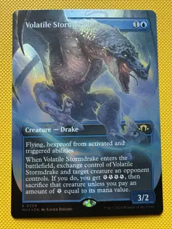 Volatile Stormdrake (Borderless) Modern Horizons 3 Foil - Image 1