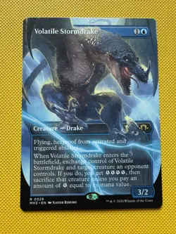Volatile Stormdrake (Borderless) Modern Horizons 3 Foil - Image 2