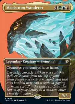 1x Maelstrom Wanderer ~~ Borderless NM-Mint, English Commander Masters MTG Magic - Image 1