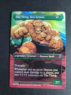 The Thing, Ben Grimm (Borderless Foil) Uncommon MTG Marvel Super Heroes - Image 1