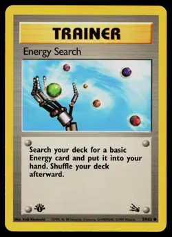ENERGY SEARCH 59/62 COMMON FOSSIL POKEMON 1ST EDITION NM - Image 1