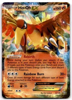 Ho-Oh EX 22/124 Holo EX Rare Dragons Exalted Pokemon Heavily Played - Image 1