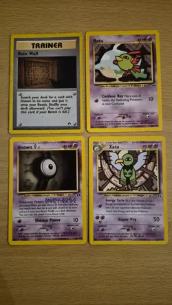 Pokemon TCG Neo Discovery Unown (I) Xatu Natu Ruin Wall bundle - Image 1