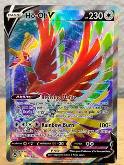 Silver Tempest Ho-Oh V 187/195 Ultra Rare Pokemon NM/M - Image 1
