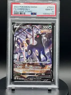 Pokemon PSA 10 2022 Brilliant Stars Trainer Gallery Umbreon V TG22/TG30 FA - Image 2
