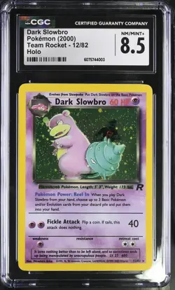 Dark Slowbro 12/82 Holo Team Rocket Pokemon CGC 8.5 Nm/mint+ - Image 1
