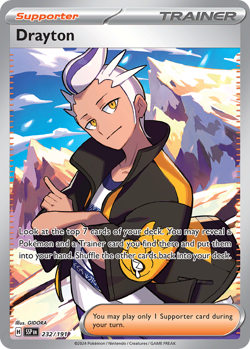Drayton - Surging Sparks - 232/191 - Holo NM Pokemon - Image 3