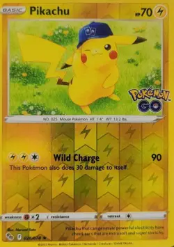 1x Pikachu | Pokemon GO | 028/078 | Holo Rare | Reverse Holofoil | LP | Pokemon - Image 1