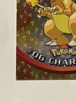 Pokemon Topps Charizard #6 Holo Embossed Flames Foil Black Logo! clean - Image 5