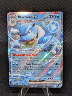 Blastoise ex - 009/165 - Double Rare - Scarlet & Violet 151 - Pokemon TCG - Image 1
