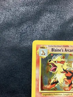 Pokemon Blaine's Arcanine Gym Challenge 1/132 Holo Unlimited NM - Image 5