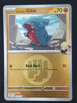 Pokemon Cynthia's Gible Ascended Heroes Fighting Energy Holo 109/217 NM-EX - Image 1