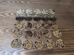 Lucario Coin - Lot Of 25 Pokemon TCG, Mega Evolution Blister - Image 1