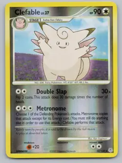 Clefable 22/130 Rare Diamond & Pearl Pokemon Reverse Holo Lightly Played - Image 1