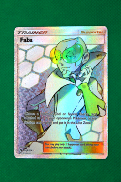 Pokemon Faba (Full Art) Ultra Rare Holo SM - Lost Thunder 208/214 - Image 1