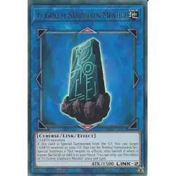 G Golem Stubborn Menhir BLCR-EN043 : YuGiOh Ultra Rare Card 1st Edition Link TCG - Image 1