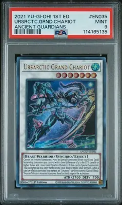 PSA 9 Yugioh Ancient Guardians ANGU-EN035 Ursarctic Grand Chariot #EN035 - Image 1