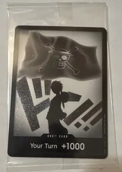 Bandai One Piece TCG Monkey D. Luffy Don!! "Your Turn +1000" Promo Holo *Sealed* - Image 1