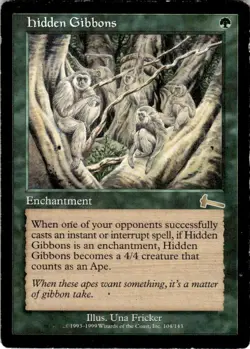 1999 Magic The Gathering Urza's Legacy Hidden Gibbons #104 Light Play - Image 1