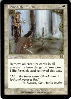 1999 Magic The Gathering Mercadian Masques Honor the Fallen #21 Light Play - Image 1