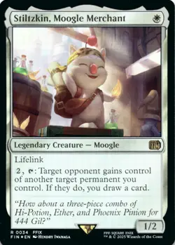 MTG Stiltzkin, Moogle Merchant Foil NM FINAL FANTASY Magic 34 - Image 1