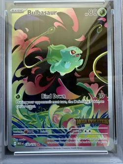 Pokemon Bulbasaur 133 Mega Evolution Stamped Box Topper Promo PSA 10 - Image 2