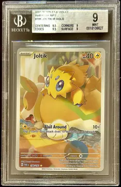Pokemon Joltik 196/182 Paradox Rift Illustration Rare BGS 9 Mint Full Art Holo - Image 1