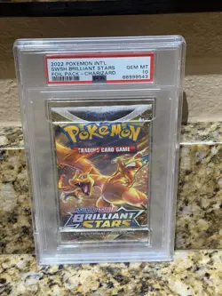 2022 POKEMON BRILLIANT STARS FOIL PACK CHARIZARD PSA 10 - Image 1