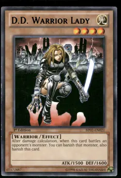 D.D. Warrior Lady BP02-EN021 Rare Battle Pack 2: War of the Giants Yu-Gi-Oh NM - Image 1