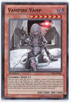 Yugioh - Vampire Vamp PRIO-EN085 1st Edition - Super Rare - Image 1