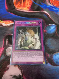 Yu-Gi-Oh! Solemn Accusation BLZD-EN079 1st Ed Secret Rare Holo Konami Pack Fresh - Image 1