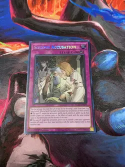 Yu-Gi-Oh! Solemn Accusation BLZD-EN079 1st Ed Secret Rare Holo Konami Pack Fresh - Image 2
