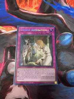 Yu-Gi-Oh! Solemn Accusation BLZD-EN079 1st Ed Secret Rare Holo Konami Pack Fresh - Image 4