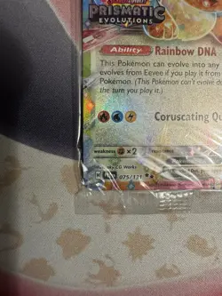 Eevee ex - (Prismatic Evolutions Surprise Box Stamp) 075/131 Sealed Card NM - Image 5