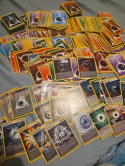 Vintage Pokemon Energy Lot Vintage Base Set-08+ Special Energy Cards Metal, Dark - Image 1