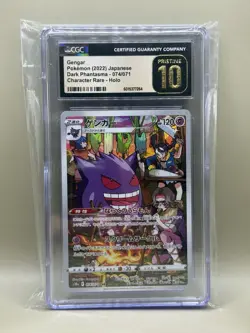 CGC 10 Pristine Gengar 074/071 CHR Dark Phantasma 2022 Pokemon Card - Image 1
