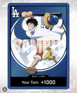 ONE PIECE X DODGERS PROMO MONKEY D LUFFY DON CARD ONLY 7/2/26 PRESALE - Image 2