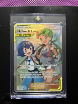 Pokemon TCG Mallow & Lana Full Art Holo Card 231/236 Sm-Cosmic Eclipse - Image 1