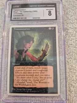 Transmutation Chronicles 1995 CGC 8 MTG Graded Slab Vintage Common - Image 1