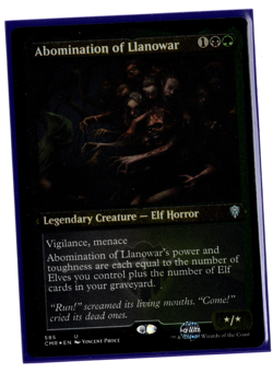 MTG Commander Legends - 1x Etched Foil Abomination of Llanowar - NM - Image 1