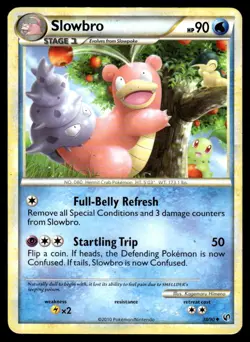 2010 Pokemon HeartGold & SoulSilver - Undaunted Slowbro #38 Heavy Play - Image 1