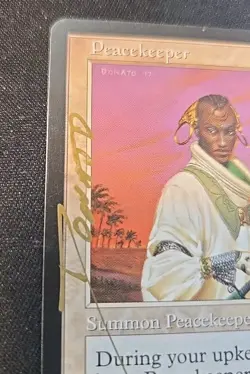 Peacekeeper MTG Weatherlight LP English Signed By Donato Giancola Rare Signature - Image 2