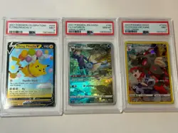 Graded Pokemon TCG 16 Card PSA/CGC Lot - Flying Pikachu V, Vaporeon, Venasaur - Image 1